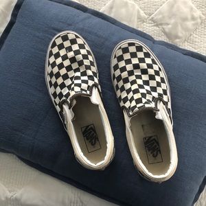 Checkered Slip-on Vans 
Women’s size 8, Men’s 6.5
